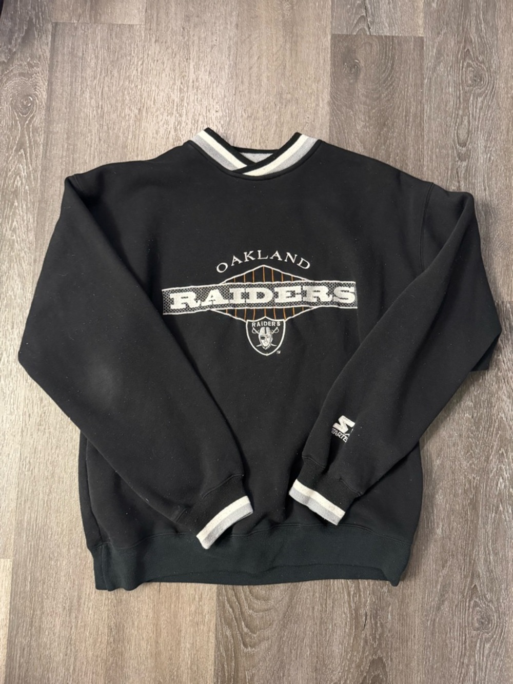 Vintage Oakland Raiders Sweatshirt Starter Classic Team Collection Medium G2
